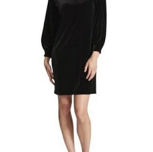 " SALE " DKNY Bubble-Sleeve Velvet Dress
